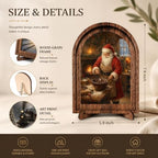 Santa Baking Arched Table Sign, Christmas Farmhouse Kitchen Decor - Image 2