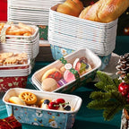 80 Sets Christmas Loaf Pan with Lid Paper Disposable Baking Pans - Image 3