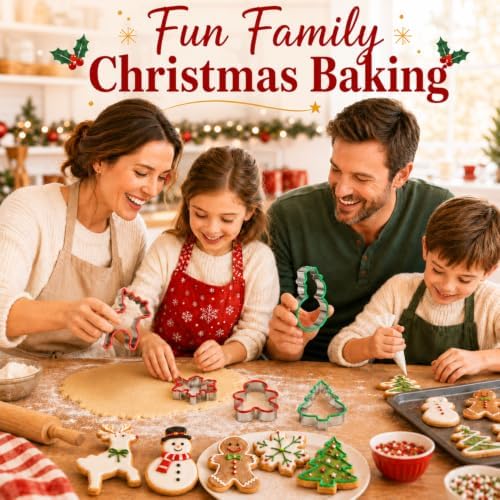 Christmas Cookie Cutter Set, 5-Piece Stainless Steel with Soft Edges - Image 6