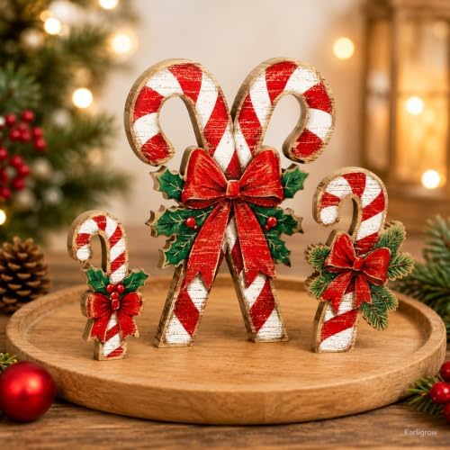 Christmas Decorations Indoor, 3pcs Christmas Candy Home Decor - Image 2
