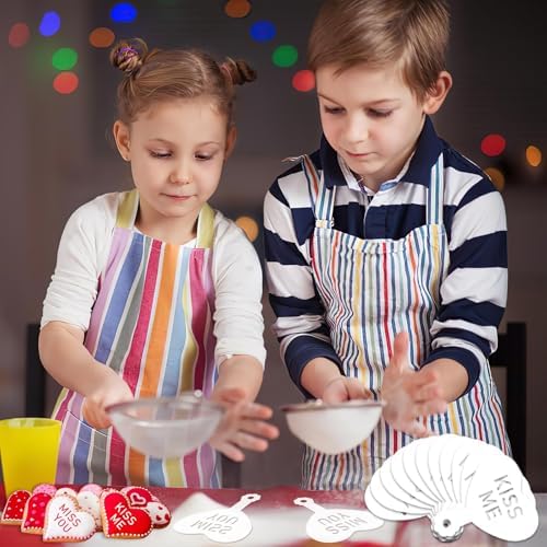 36 Pcs Valentine's Day Conversation Hearts Cookie Stencils for Baking - Image 6