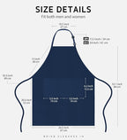 Syntus Apron for Men Women, Adjustable Cooking Kitchen Chef Aprons - Image 2