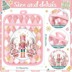 Jingmore 12 Pcs Pink Christmas Pot Holders with Pocket for Kitchen - Image 4