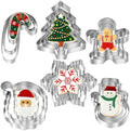 Christmas Cookie Cutters - 18 Pcs Holiday Cookie Cutter Set - Santa Face, Christmas Tree, Snowflake, Gingerbread Men, Snowman and Candy Cane Shapes Cookie Molds for Winter Holiday DIY Baking by COOKIECUTTERSFORBAKING