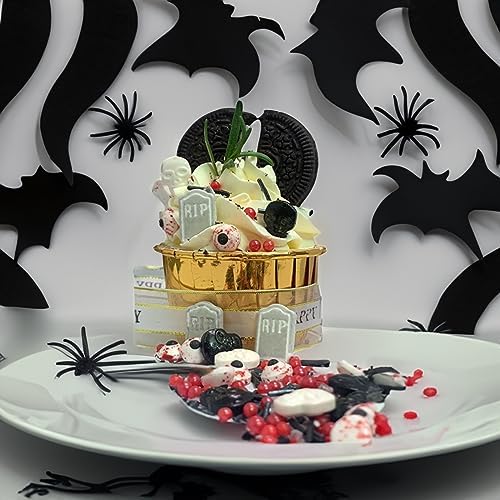 Sentovac Halloween Sprinkle Tombstone Skull Bloody Eyes Bones Red Peals Sprinkles Mix Edible for Cake Decorating Sugar Candy Cookie Cupcake Topper Baking Decorations Halloween Christmas Supplies - Image 6