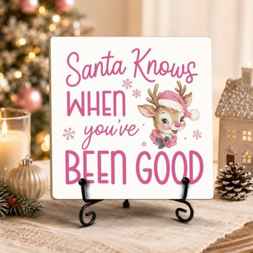 Christmas Wooden Signs Decor Funny Wood Plaque with Support Stand - Image 5