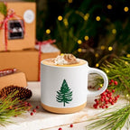 YHRJWN Christmas Mugs Set of 4-12Oz, Christmas Coffee Mugs With Xmas Tree Design, Holiday Gifts for Family, Friends, Dishwasher & Microwave Safe - Image 2