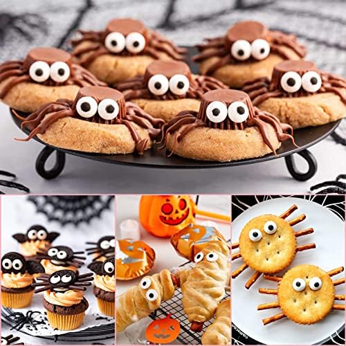Sentovac Candy Eyeballs Eyes Edible Sprinkles Mix Size Cookie Cake Cupcake Toppers Decorations Candy Eyes for Christmas Halloween Easter Cake Decorations Supplies（7mm 10mm 18mm） - Image 6