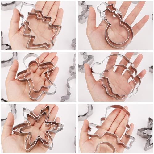 MrCookie 4" Large Christmas Cookie Cutters Set,Thickened Stainless Steel - Image 2
