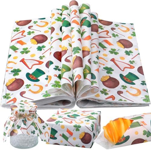 Marspark 100 Sheet St. Patrick's Day Wax Paper for Food 12 x 12 Inch by Marspark