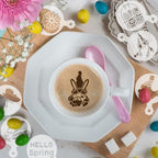 Easter Cookie Stencils 36 Reusable Egg Bunny Coffee Dessert Decor Templates - Image 4