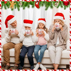 Layhit 6 Pcs Candy Cane Ceramic Mugs Christmas Coffee Mug Set Red White - Image 6