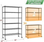 BestOffice Storage Shelves 6 Tier Metal Shelves Adjustable Garage Shelving Wire - Image 3