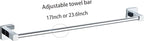 Chrome Bathroom Hardware Set 4 Pieces, Bathroom Accessories Set Stainless Steel - Image 3