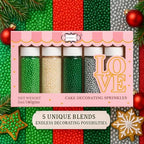 Confect Edible Pearl Sprinkles – Festive Mix of Red, White, Silver & Green Disco Ball Sprinkles – Cake & Cupcake Toppers for Baking, Decorating, and Party Treats- 5 Oz - Image 2
