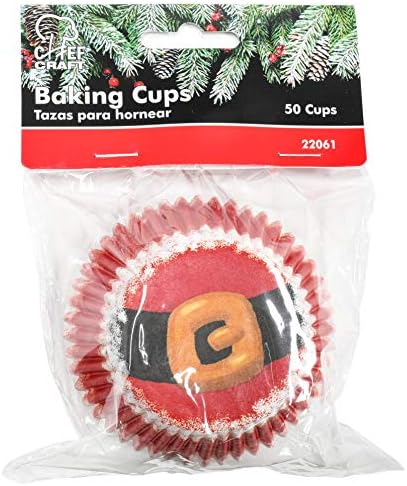 Chef Craft Paper Patterned Cupcake Liners, 50 Count, Red/White - Image 2