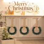 Retrowavy 12 Pcs Small Christmas Wreath, 8'', Snowy, Linen Color - Image 5