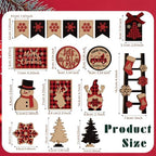 Funnymoom 17 Pcs Christmas Tiered Tray Decor Set Xmas Tray Decorations - Image 3