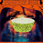 600 Pack Halloween Cupcake Liners Cupcake Wrappers Disposable Baking Cups Muffin Liners for Halloween Party Candy Cake Decorations Supplies (12 Styles) - Image 2