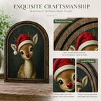 Christmas Reindeer Arched Decor, Rudolph Table Sign, 5.9x7.9 - Image 4