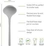 Tovolo Flex Core Small Silicone Ladle Oyster Gray Heat Safe Silicone Soup Ladle - Image 5