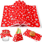 Marspark 100 Sheet Red Heart Wax Paper for Food Wrapping 11.4 x 11 Inch by Marspark
