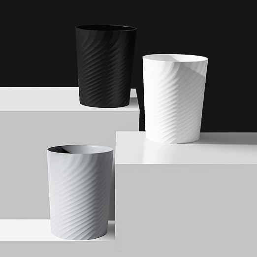 UUJOLY Plastic Small Trash Can Wastebasket, Garbage Container Basket - Image 3