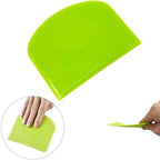 2 Pieces Dough Scraper Bowl Scraper Food-safe Plastic Dough Cutter Flexible - Image 4