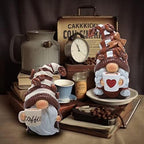 Hodao Coffee Bar Gnome Decor Set of 2 Resin Coffee Lover Gifts with Mugs - Image 6