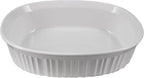 CorningWare FS12 1.5qt/1.4L French White Oval Ceramic Casserole Bakeware Dish by CorningWare