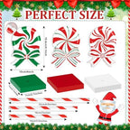 3 Pieces Christmas Table Decorations Wood Candy Set, Red Christmas Tiered Tray Decor,Rustic Candy Table Decorations for Home Tables(Classic) - Image 3