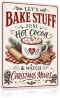 Christmas Baking Sign, Hot Cocoa Kitchen Decor, Vintage Wall Art by Unknown