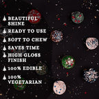 Confect Christmas Sprinkles | Christmas Sprinkles - Snowflakes in Red, Green & White I Confetti Pearls & sparkling for Dessert Decorating - Image 6