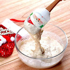 BOYAN Large Christmas Silicone Spatula with Wooden Handle for Baking, 2PCS - Image 4
