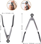 Mini Silicone Tongs Set of 2, Small Serving Tongs - Image 2