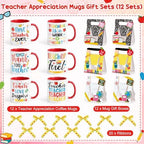 12 Set Teacher Appreciation Gifts Bulk 12oz Teacher Appreciation Coffee Mug - Image 2