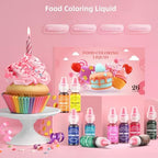 Food Coloring for Baking - 26 Vibrant Cake Coloring Liquid Set for Dessert Decorating, Food Grade Food Dye for Icing,Fondant,Cookies,Easter Egg,Making DIY Supplies Kit- 0.25 Fl. oz/Bottles - Image 3