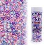 Purple Series Sprinkles Candy Mix Size Edible Pearls Cake Decorations Cupcake Toppers Cookie Decorating Perfect for Wedding Party Valentine Halloween Christmas Supplies 4.58OZ by KandlrikMagicSprinkles