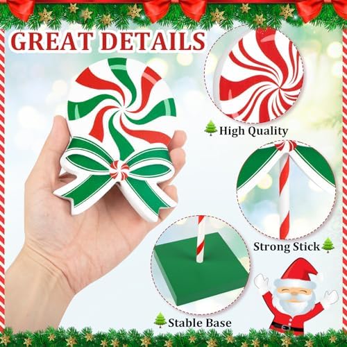 3 Pieces Christmas Table Decorations Wood Candy Set, Red Christmas Tiered Tray Decor,Rustic Candy Table Decorations for Home Tables(Classic) - Image 4