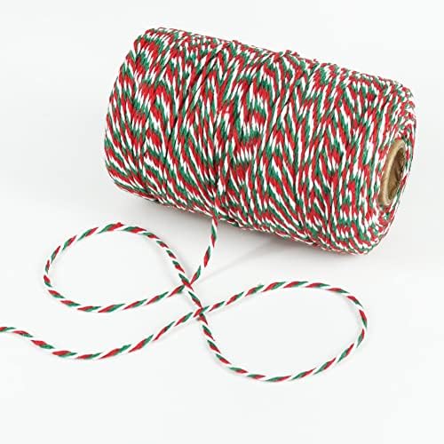 Tenn Well 656ft Cotton Bakers Twine Red Green White Striped for Baking - Image 2