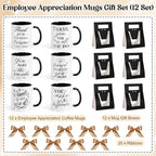 LemonRoad 6 Set Employee Appreciation Gifts 12 oz Thank You Mug and Mug Box - Image 2