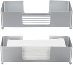 MyGift Modern Silver Tone Metal Countertop Folded Paper Towel Holders, - Image 7