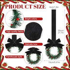 Retrowavy 12 Pcs Small Christmas Kitchen Cabinet Wreaths with Ribbon - Image 2