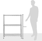 Amazon Basics 3-Shelf Adjustable Heavy Duty Steel Wire Shelving Rack - Image 7