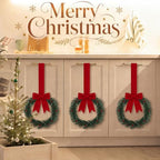 Retrowavy 12 Pcs 8 Inch Christmas Kitchen Cabinet Wreaths with Red Ribbon - Image 5
