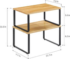 NEX Cabinet Organizer Shelf Set of 4, Stackable Kitchen Counter Shelves - Image 3