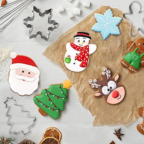 6PCS Christmas Cookie Cutters, Holiday Xmas Cookie Cutters - Image 5