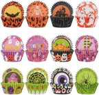 600 Pack Halloween Cupcake Liners Cupcake Wrappers Disposable Baking Cups Muffin Liners for Halloween Party Candy Cake Decorations Supplies (12 Styles) by Unknown