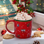 Cabtnca Christmas Mugs, Christmas Mugs Set of 4, Christmas Coffee Mugs, Ceramic Christmas Mug, Holiday Mugs, Xmas Mug Decor, Marry Christmas Gifts for Women Kids, 11 Oz - Image 4