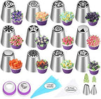 Russian Piping Tips Set, 47 Pcs Flower Cake Decorating Kit with Icing Bags by YLYL